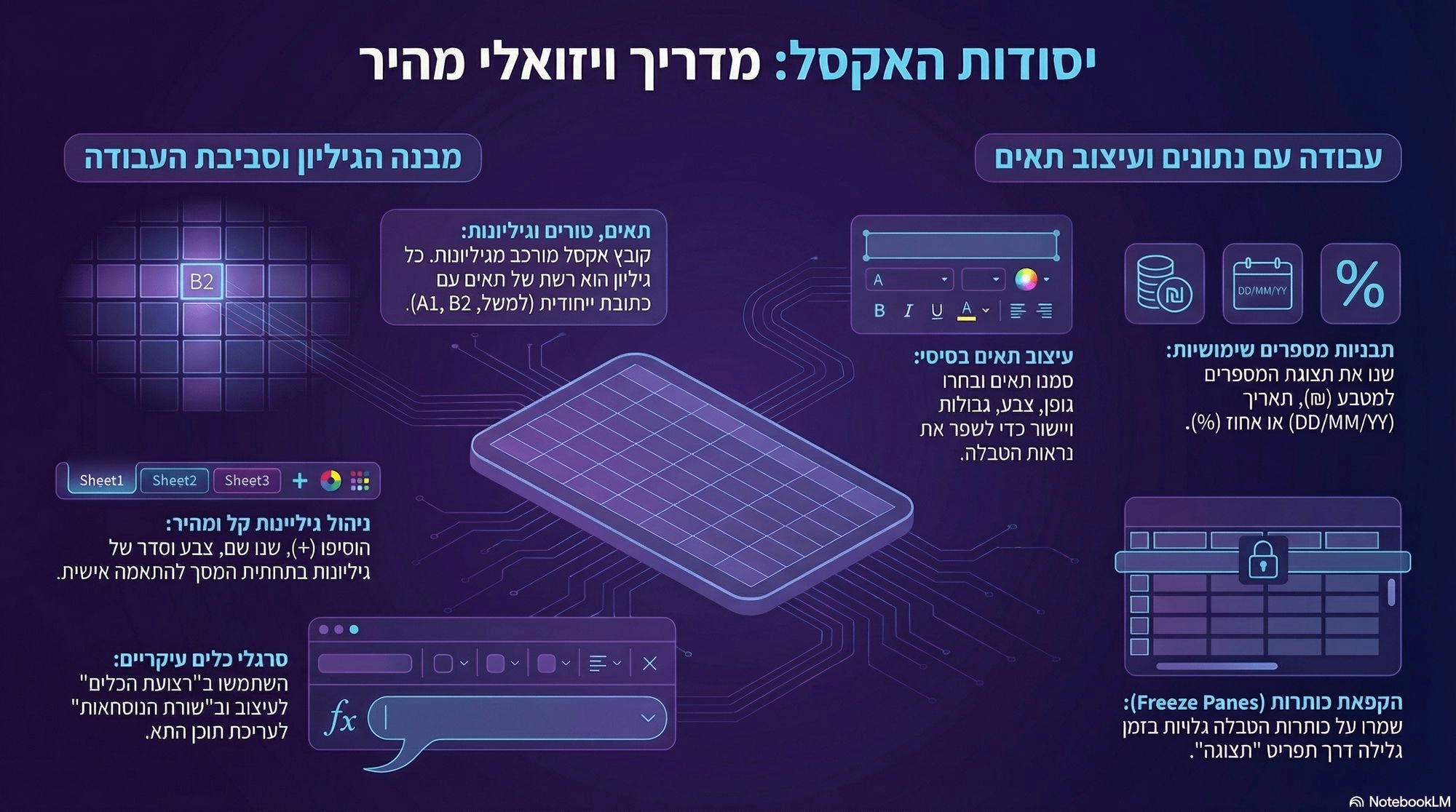 אינפוגרפיקה: מדריך אקסל